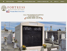 Tablet Screenshot of fortressmausoleums.com